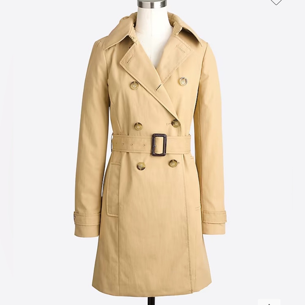 J Crew Factory Trench Coat - New - 00P